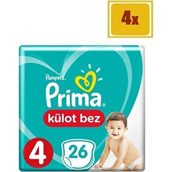 Prima Pants 4 Numara Külot Bebek Bezi 4x26 Adet