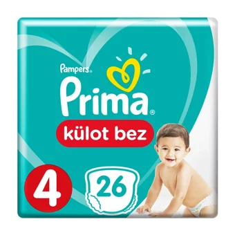 Prima Pants 4 Numara Külot Bebek Bezi 4x26 Adet