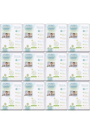 Sleepy Bio Natural 6 + Numara Organik Göbek Oyuntulu Cırtlı Bebek Bezi 12x16 Adet
