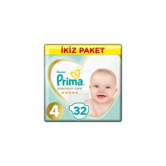 Prima Premium Care 4 Numara Cırtlı Bebek Bezi 32 Adet