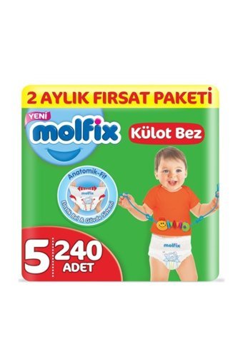 Molfix Anatomik Fit 5 Numara Külot Bebek Bezi 4x240 Adet