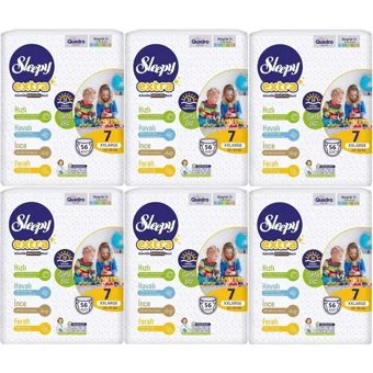 Sleepy Extra 7 + Numara Organik Cırtlı Bebek Bezi 6x56 Adet