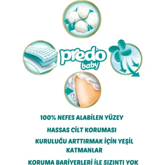 Predo Premium Comfort 2 Numara Cırtlı Bebek Bezi 76 Adet