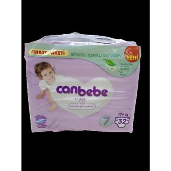 Canbebe Extra Large Fırsat Paketi 7 Numara Bantlı Bebek Bezi 32 Adet