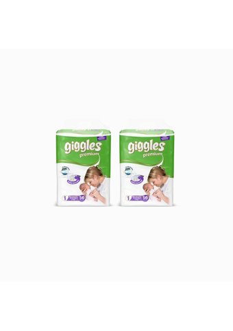 Giggles Premium Yenidoğan Yenidoğan Cırtlı Bebek Bezi 112 Adet