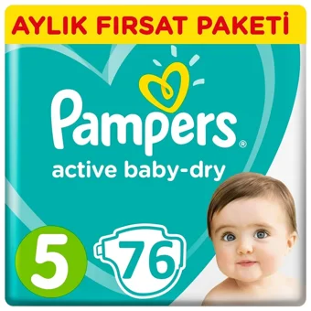 Prima Aktif Bebek 5 Numara Cırtlı Bebek Bezi 76 Adet