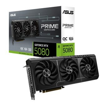 ASUS PRIME RTX5080, O16G, NVIDIA, GeForce RTX 5080, 16GB GDDR7, 256bit, OC, HDMI, 3xDP, DLSS4 Ekran Kartı
