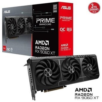 Asus 8gb Prıme RX9060XT-O8G Gddr6 128BIT Hdmı-Dp Pcıe 5.0