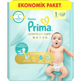 Prima Yenidoğan 1 Numara Cırtlı Bebek Bezi 70 Adet