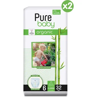 Pure Baby Bambu Özlü 6 Numara Organik Külot Bebek Bezi 4x40 Adet
