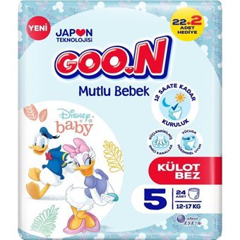 Goon Mutlu Bebek Junior 5 Numara Külot Bebek Bezi 120 Adet