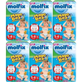 Molfix Anatomik Fit 5-6 Numara Mayo Bebek Bezi 60 Adet