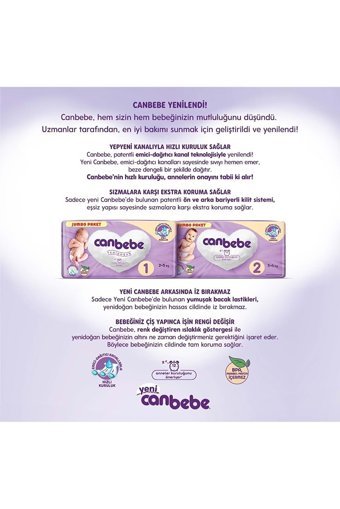 Canbebe Extra Large 6 Numara Bantlı Bebek Bezi 144 Adet