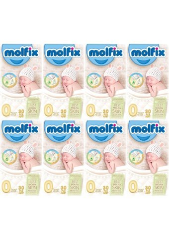 Molfix Prematüre 0 Numara Göbek Oyuntulu Cırtlı Bebek Bezi 8x30 Adet