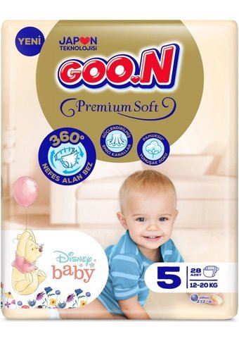 Goon Premium Soft Junior 5 Numara Cırtlı Bebek Bezi 112 Adet