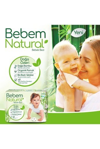 Bebem Natural Doğa Özleri 6 Numara Organik Cırtlı Bebek Bezi 160 Adet