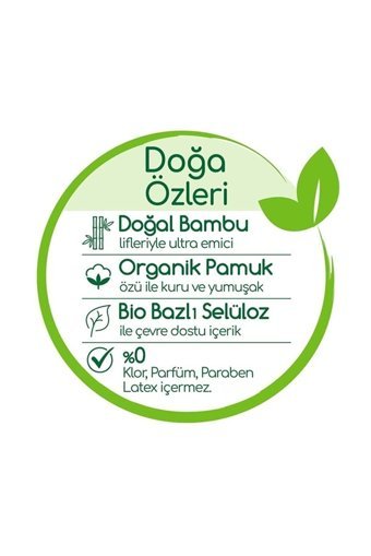 Bebem Natural Doğa Özleri 6 Numara Organik Cırtlı Bebek Bezi 160 Adet