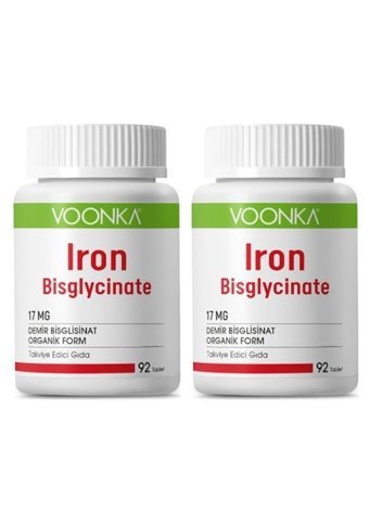 Voonka Iron Bisglycinate Yetişkin Mineral 2x92 Adet