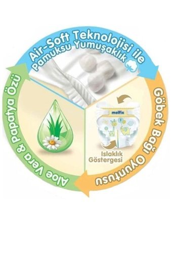 Molfix maxi plus 4 Numara Cırtlı Bebek Bezi 26 Adet