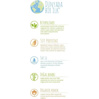 Sleepy Bio Natural 4 Numara Organik Cırtlı Bebek Bezi 64 Adet