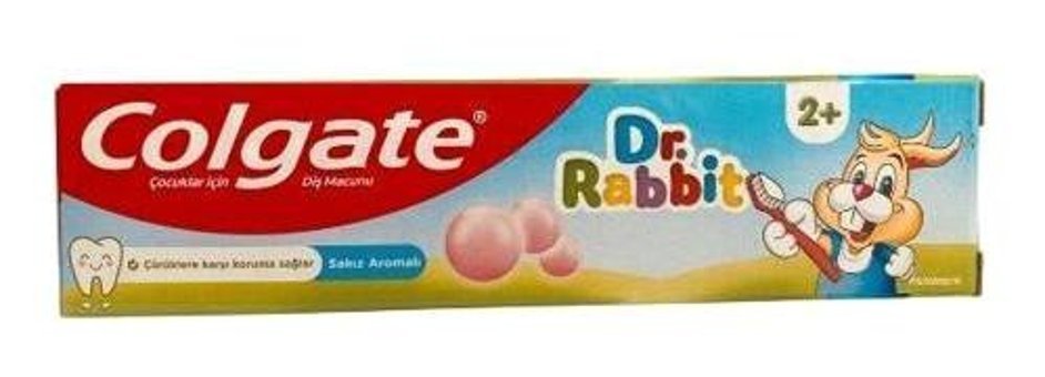 Colgate Dr. Rabbit Çocuk Diş Macunu 2+ Sakız Aromalı 50 Ml Çürük Önleyici