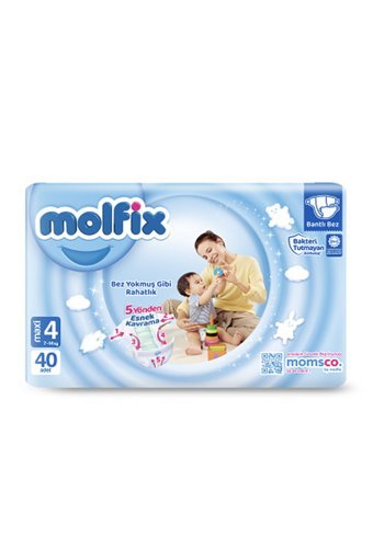 Molfix Maxi 4 Numara Cırtlı Bebek Bezi 40 Adet