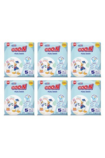 Goon Mutlu Bebek 5 Numara Cırtlı Bebek Bezi 600 Adet