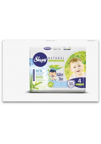 Sleepy Natural 4 Numara Organik Külot Bebek Bezi 30 Adet