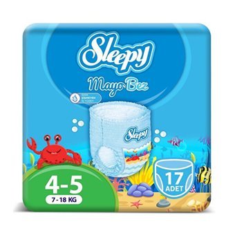 Sleepy Junior 4-5 Numara Mayo Bebek Bezi 17 Adet