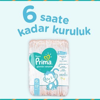 Prima Günlük Rahatlık 6 Numara Cırtlı Bebek Bezi