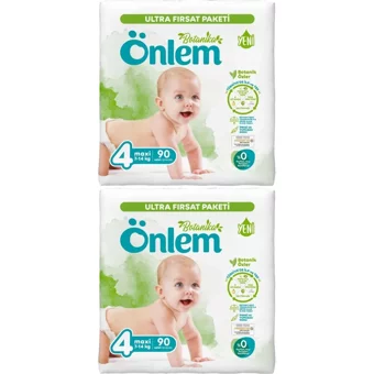 Önlem Botanika Maxi 4 Numara Organik Cırtlı Bebek Bezi 180 Adet