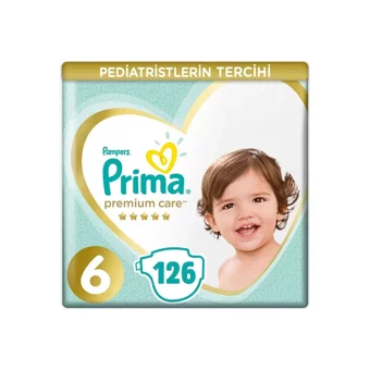 Prima Premium Care 6 Numara Cırtlı Bebek Bezi 126 Adet