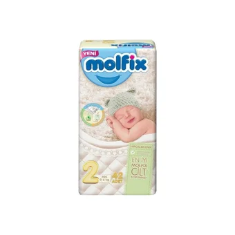 Molfix Mini 2 Numara Göbek Oyuntulu Bantlı Bebek Bezi 42 Adet
