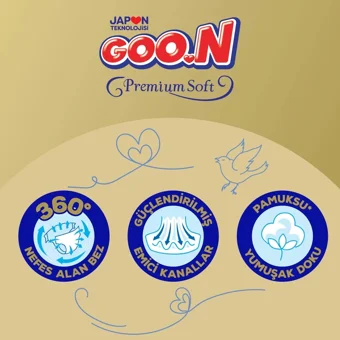 Goon Premium Soft Maxi 4 Numara Cırtlı Bebek Bezi 384 Adet