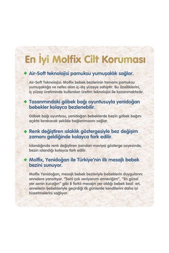 Molfix Yenidoğan 1 Numara Göbek Oyuntulu Cırtlı Bebek Bezi 480 Adet