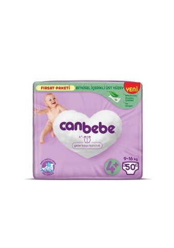 Canbebe Maxi Plus 4 Numara Bantlı Bebek Bezi 100 Adet