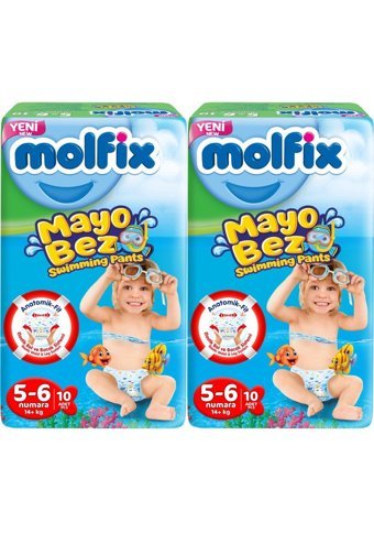 Molfix Swimming Pants 5-6 Numara Mayo Bebek Bezi 2x10 Adet