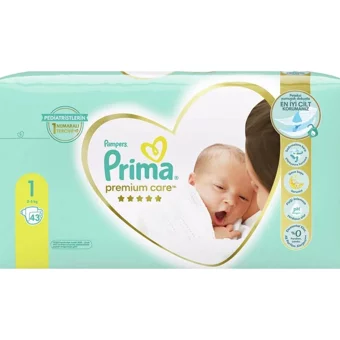Prima Premium Care 1 Numara Cırtlı Bebek Bezi 50 Adet
