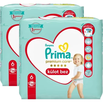 Prima Premium Care 6 Numara Külot Bebek Bezi 56 Adet