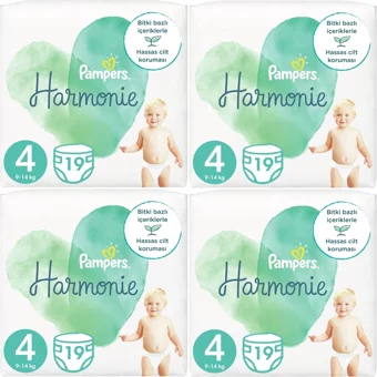 Prima Harmonie 4 Numara Cırtlı Bebek Bezi 76 Adet