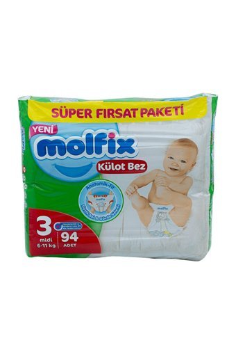 Molfix Anatomik Fit 3 Numara Külot Bebek Bezi 94 Adet