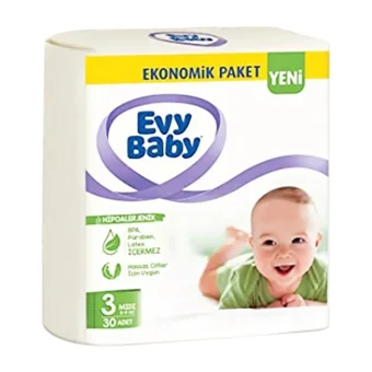 Evy Baby 4'lü Fırsat Paketi Yenidoğan 1 Numara Cırtlı Bebek Bezi 80 Adet