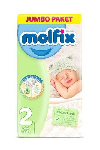 Molfix Mini 2 Numara Göbek Oyuntulu Cırtlı Bebek Bezi 70 Adet