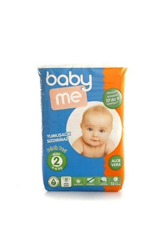 Baby&Me Aloe Vera Mini 2 Numara Cırtlı Bebek Bezi 50 Adet