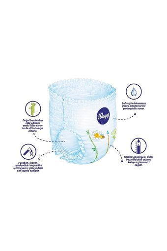 Sleepy Natural Ultra Hassas 4 Numara Organik Külot Bebek Bezi 120 Adet