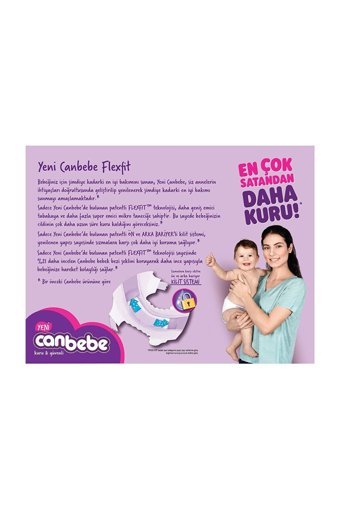 Canbebe Ultra Avantaj Paketi 4 + Numara Bantlı Bebek Bezi 100 Adet