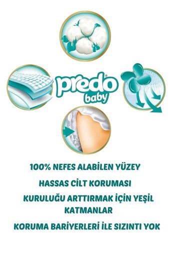 Predo Premium Comfort 6 Numara Cırtlı Bebek Bezi 4x44 Adet