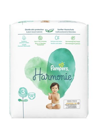 Prima Harmonie Midi 3 Numara Organik Cırtlı Bebek Bezi 2x22 Adet