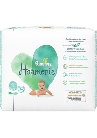 Prima Harmonie Yenidoğan 1 Numara Organik Cırtlı Bebek Bezi 3x26 Adet