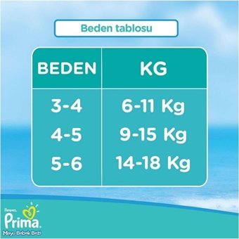 Prima Splashers 5-6 Numara Mayo Bebek Bezi 10 Adet